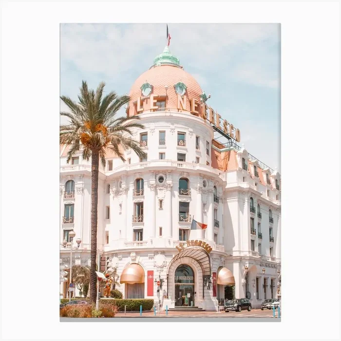 French Riviera Building Canvas Print by Grace Digital Art Co
