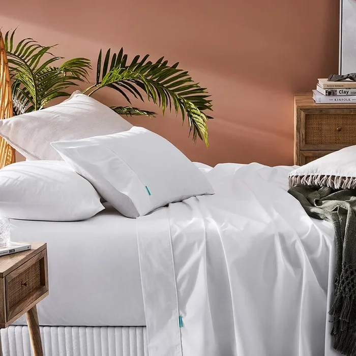 Fresh Cotton Percale White Sheet Separates