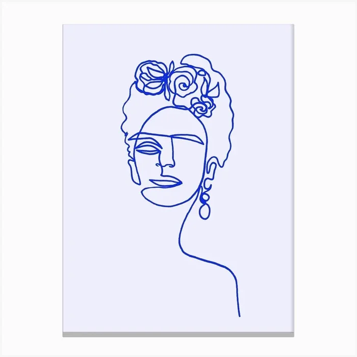 Frida Kahlo Blue Std Canvas Print by Julia Hariri