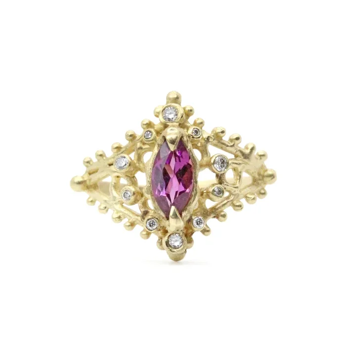 Garnet Dahlia Ring – Garnet