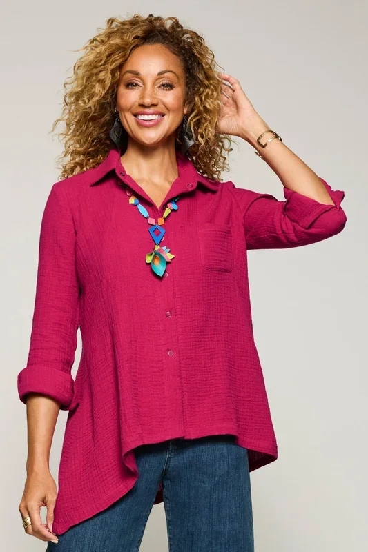 Gauze Bryce Shirt – Magenta