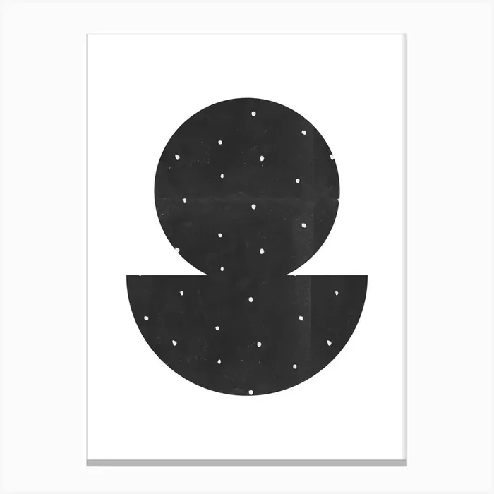 Geo And Dots Canvas Print by The Printable Studio