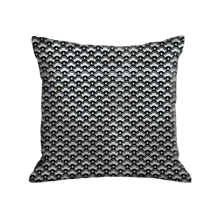 Gilded Luxe Cherry Blossom Pillow – Gunmetal on Black