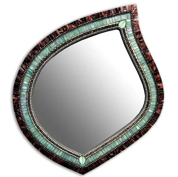 Green Tea Leaf Mirror – Large