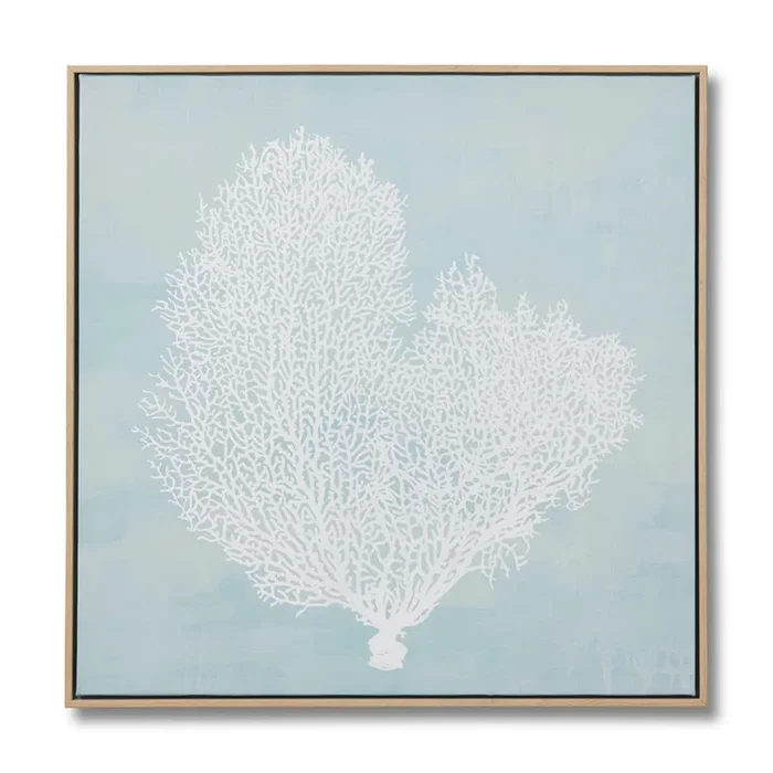 Hamptons Coral Sage Canvas