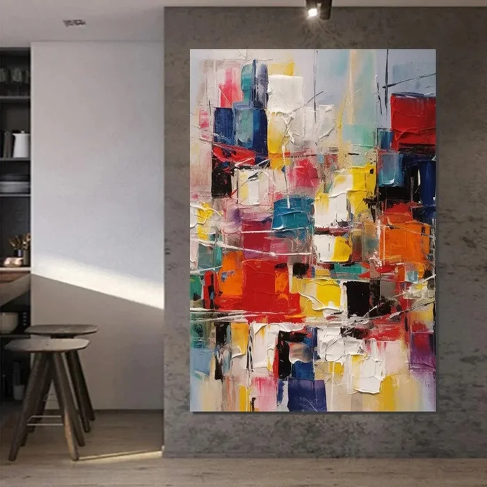 Hand Painted Canvas Art, Palette Knife Paintings, Modern Paintings for Living Room, Simple Painting Ideas for Bedroom