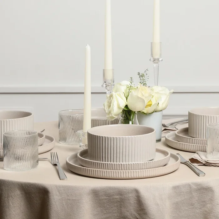 Haven Stoneware Dinnerware Set – Beige