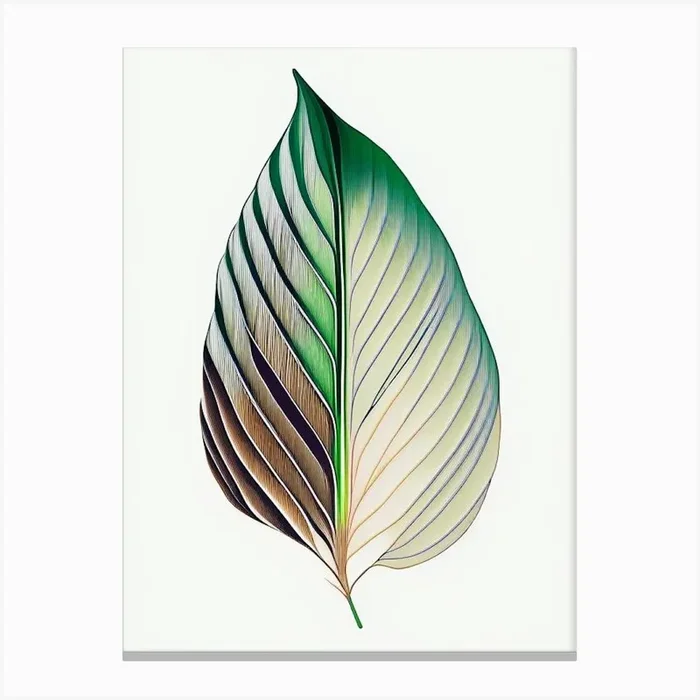 Hosta Leaf Abstract 4 Canvas PrintL& by Leaf & Stem Studio