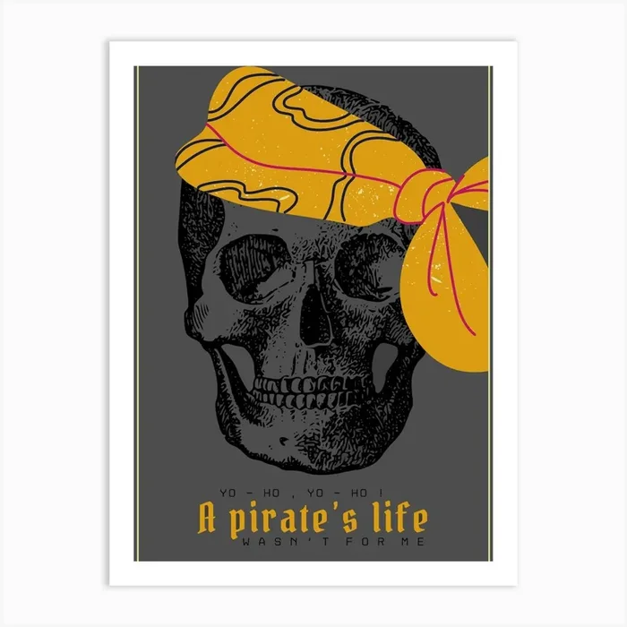 Humoristic Pirate Skull Art PrintK by Kymera