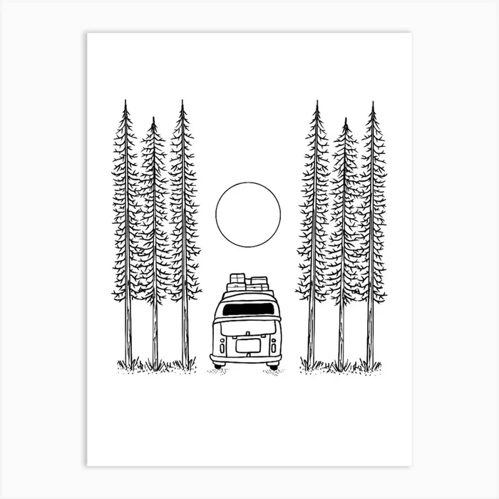 Into The Sunset Art Print by JDuke Illustrations