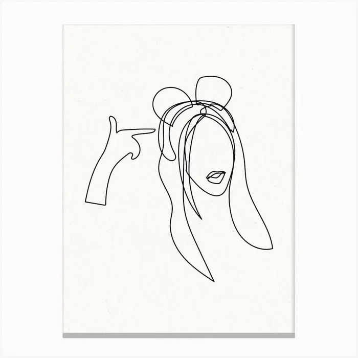 Karen Mean Girls Mouse Outline Canvas Print by Mambo