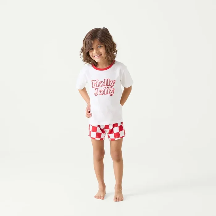 Kid’s Holly Jolly Red Short Pyjama Set