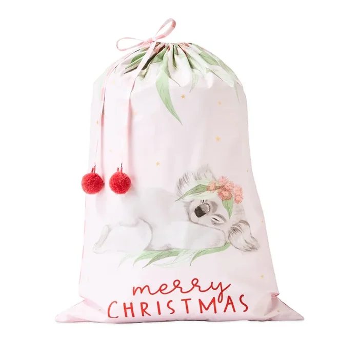 Koala Christmas Pink Christmas Santa Sack