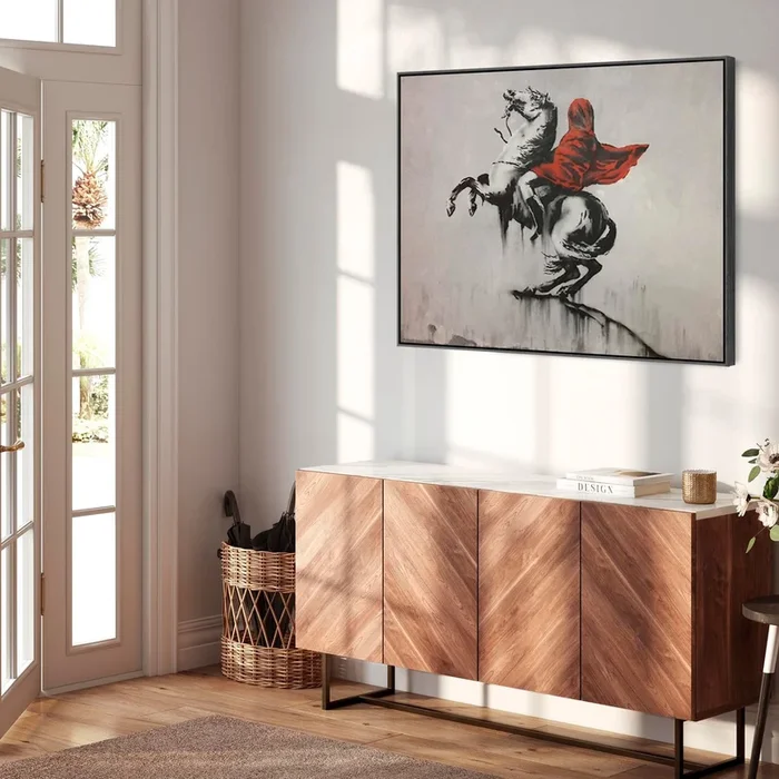 Large Banksy Framed Canvas Art Print – Bonaparte
