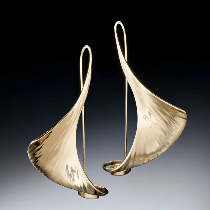 Large Ginkgo Earrings with Catch