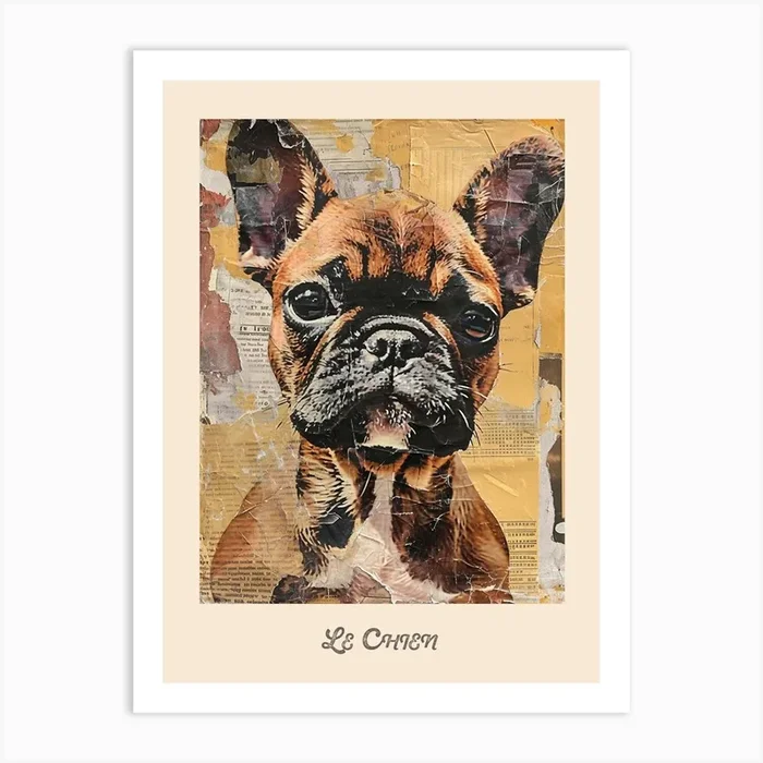 Le Chien Art Print by Bubblegum Kitsch