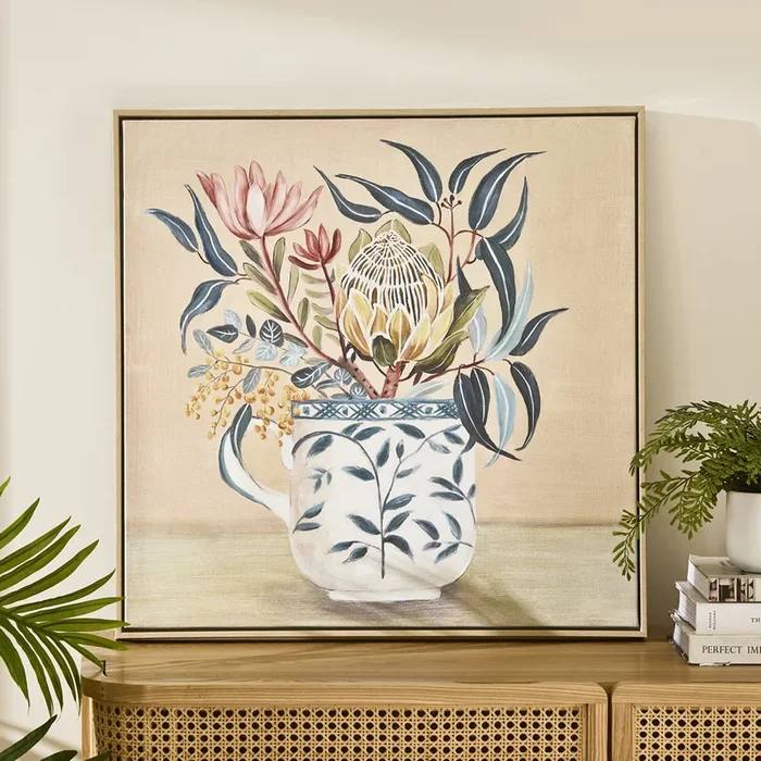 Lifestyle Blue & White Cup Canvas