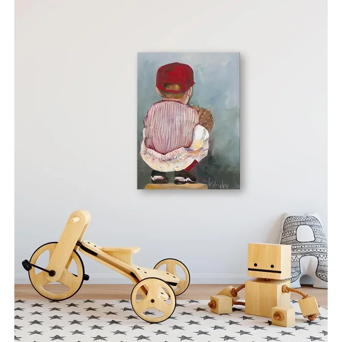 Lil’ Catcher Boy Canvas Wall Art