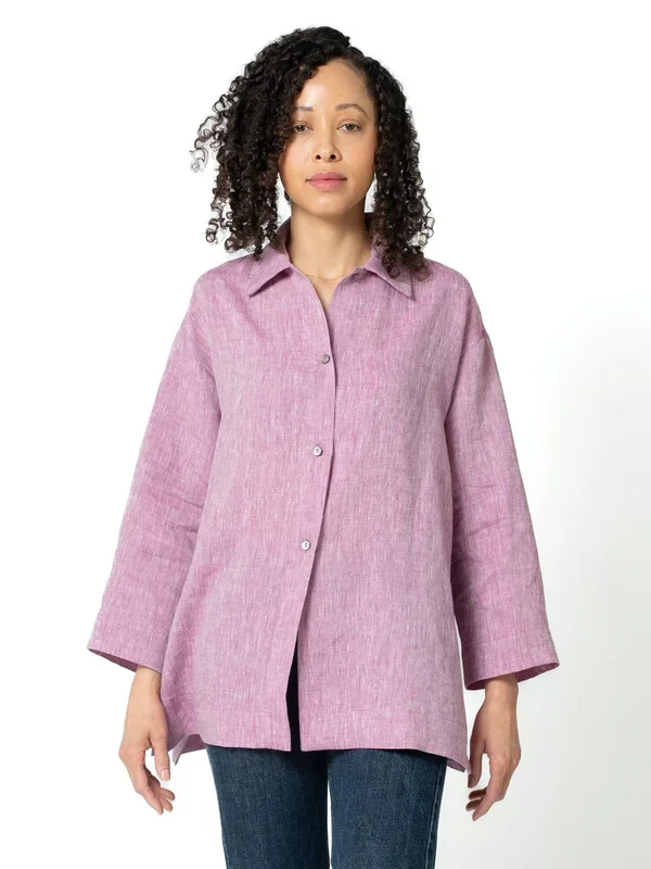 Linen Alexandra Shirt – Magenta