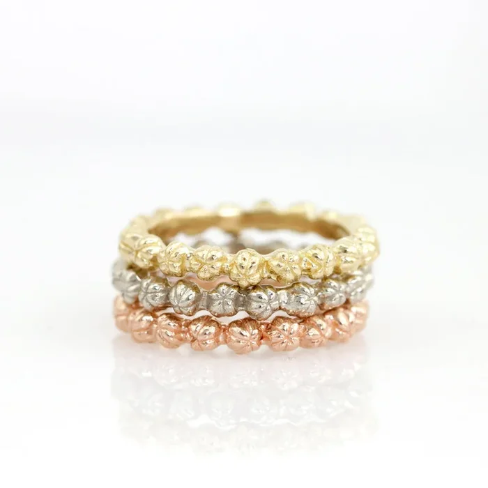 Little Bud Rings – 14k Rose Gold