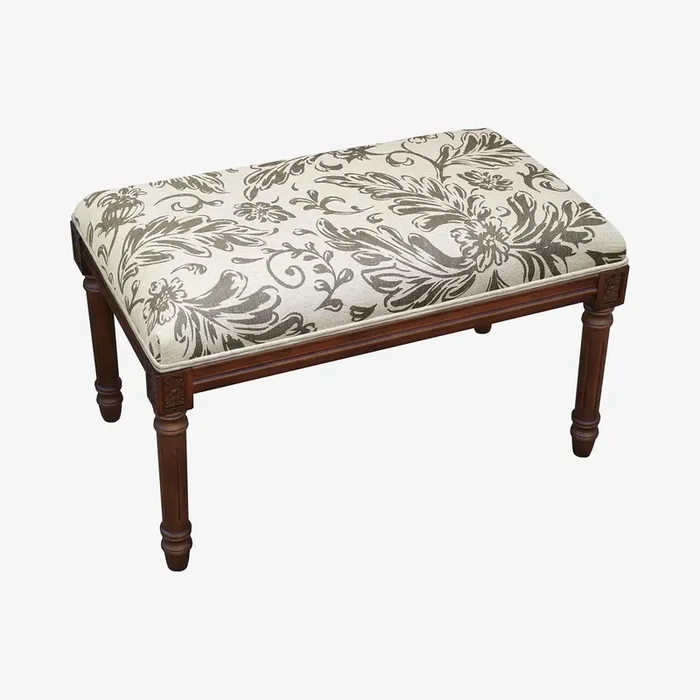 Louis XVI Bench – Grey – Linen – Tuscan by 123Creations
