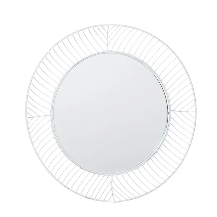 Luca Round Mirror White
