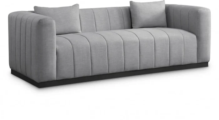 Lucia 90.5 ” Linen Textured Fabric Upholstered Sofa