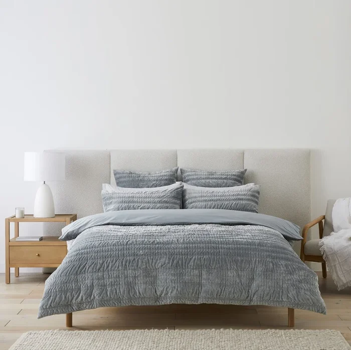 Maeve Soft Sage Velvet Quilted Quilt Cover Separates