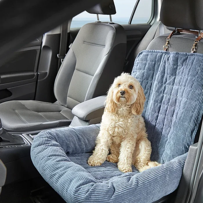 Maisy Navy Corduroy Fold-Out Pet Bed