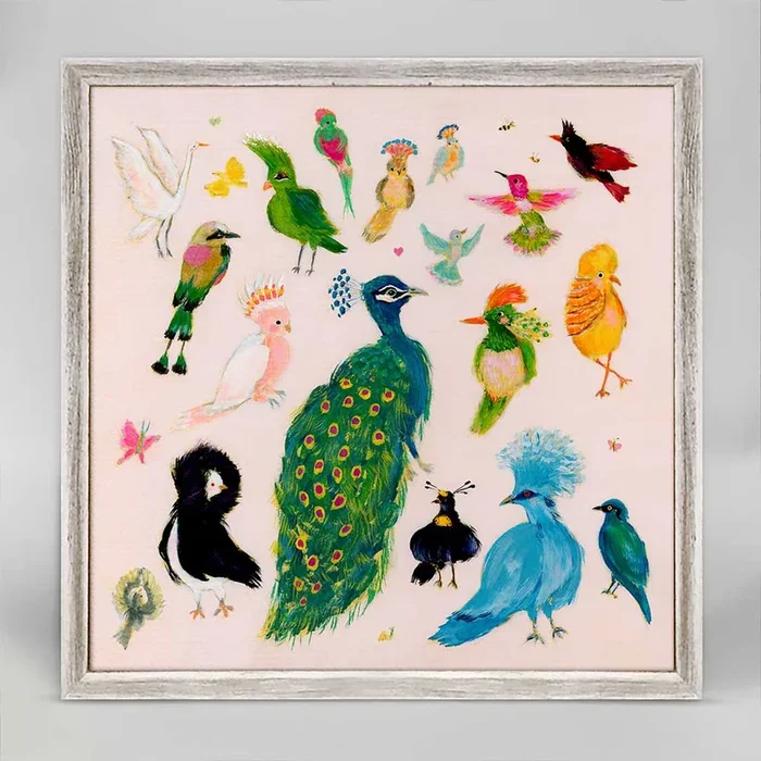 Majestic Birds Mini Framed Canvas