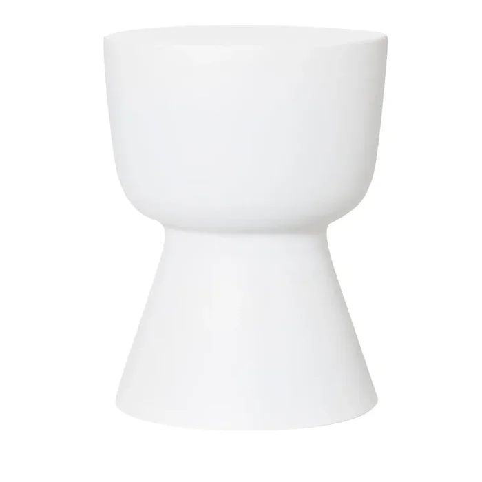Mark Tuckey Metal White Egg Cup Side Table