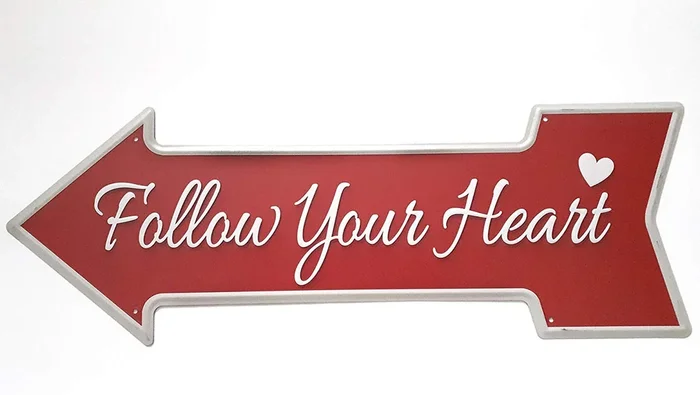 Metal Tin Sign Follow Your Heart Signal Bar Pub Vintage Retro Poster Cafe Art