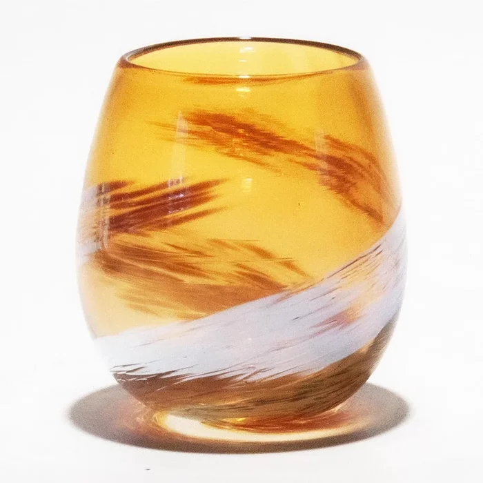 Metallic Helix Wine Glasses in Summer Mix – Topaz