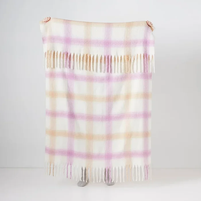 Michigan Ombre Check Throw