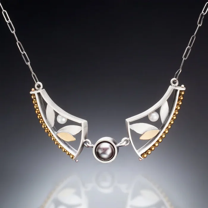 Mixed Metal Curve Necklace