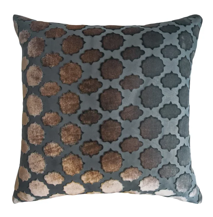 Mod Fretwork Velvet Pillow
