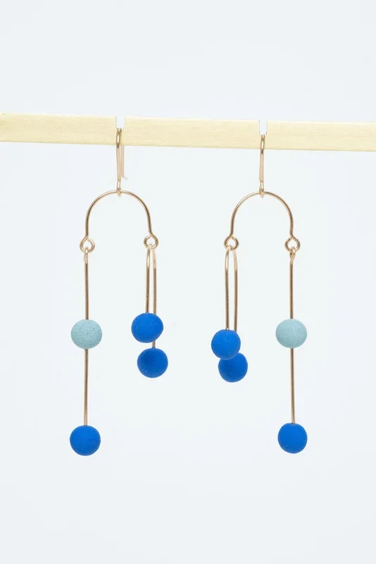 Mod Mobile Earrings – Cobalt & Sky