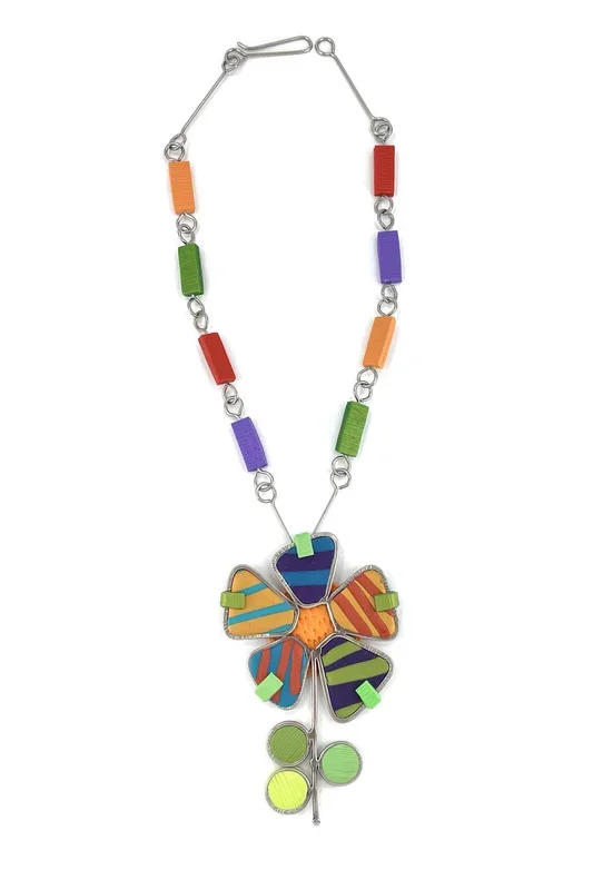 Modern Flower Brooch & Pendant – Brooch with Chain