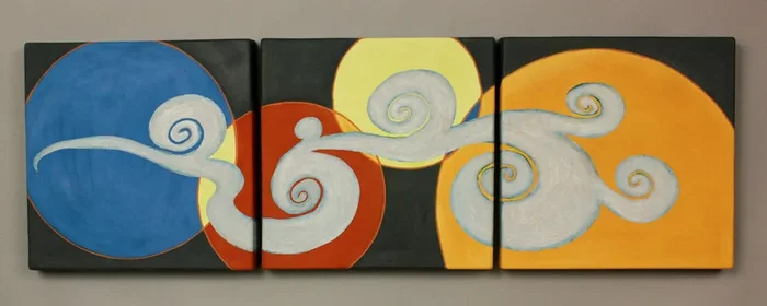 Moon and Cloud Triptych