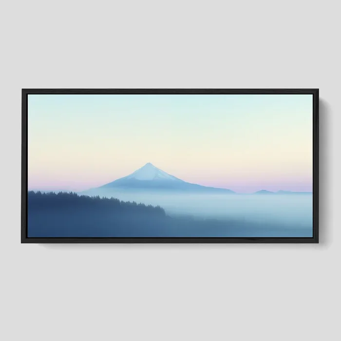 Mount Hood Panoramic Wall Art – Minimalist Landscape Print