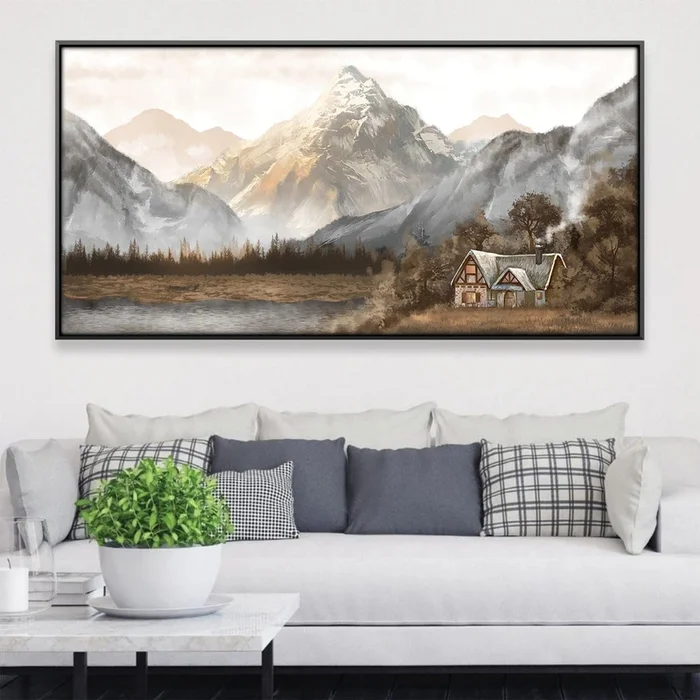 Mountain Cabin Canvas