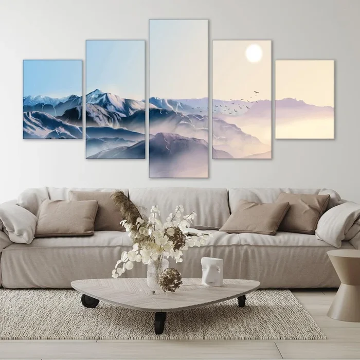 Mountain Horizon Canvas – 5 Panel