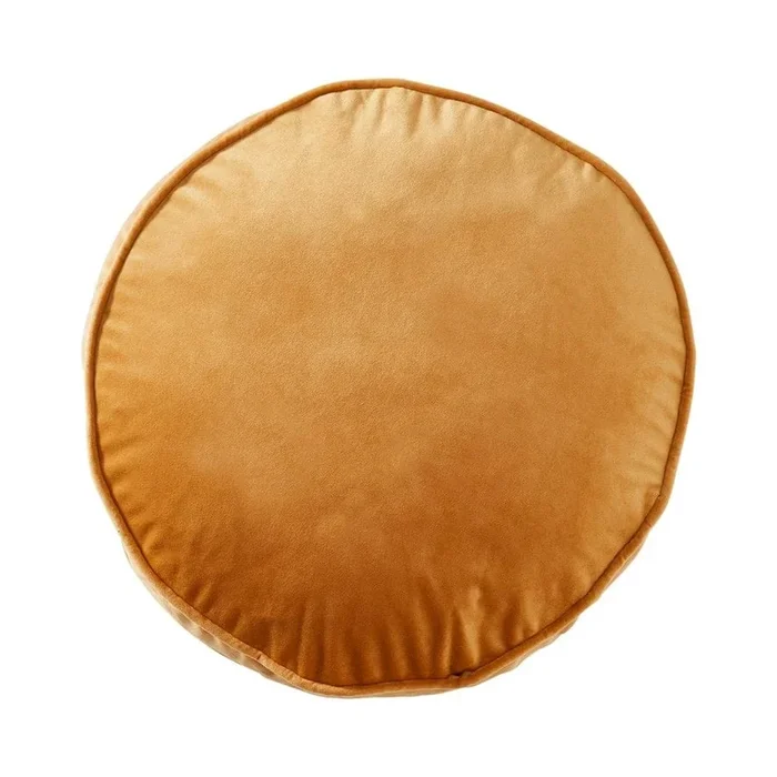 Munro Mustard Round Velvet Cush
