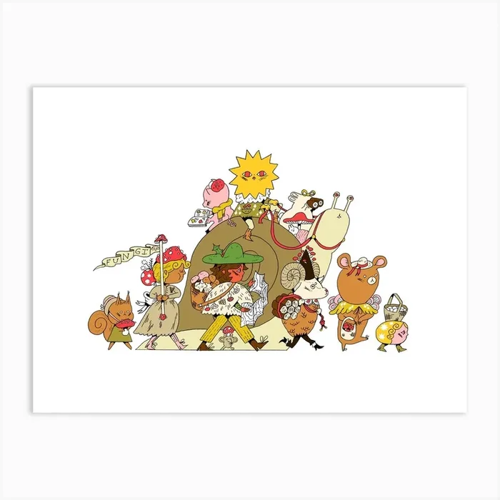 Mushroom Hunt Art Print by Isabel Otten