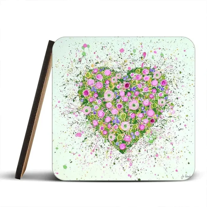 My Heart Blooms For You Coaster Set