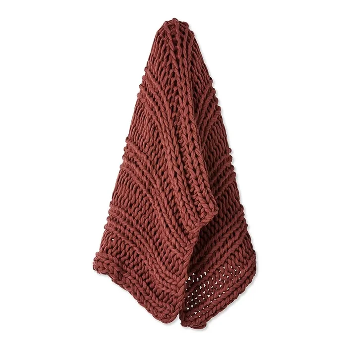 Newport Clay Chunky Knit Throw