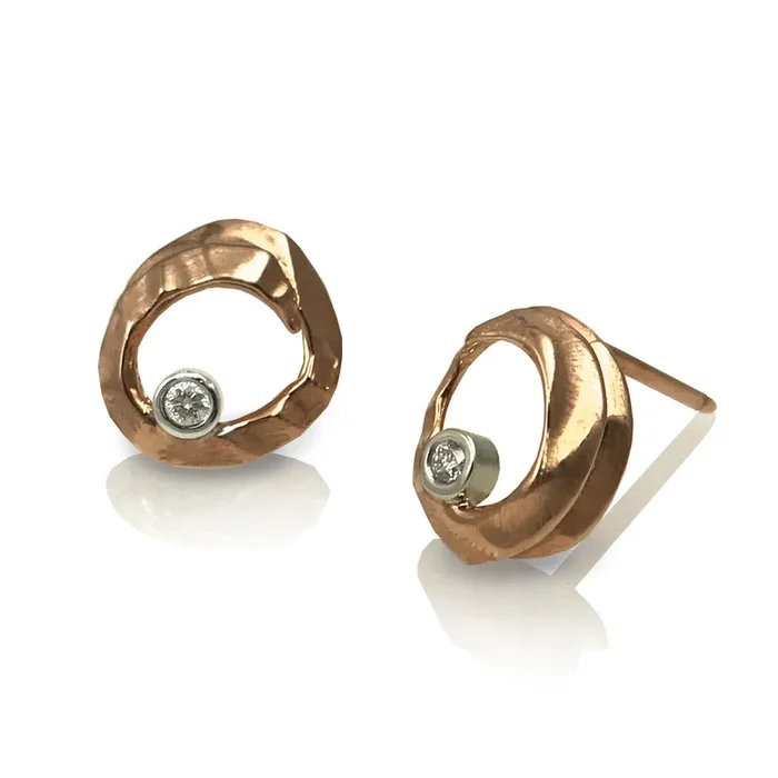 Open Pebble Stud Earrings