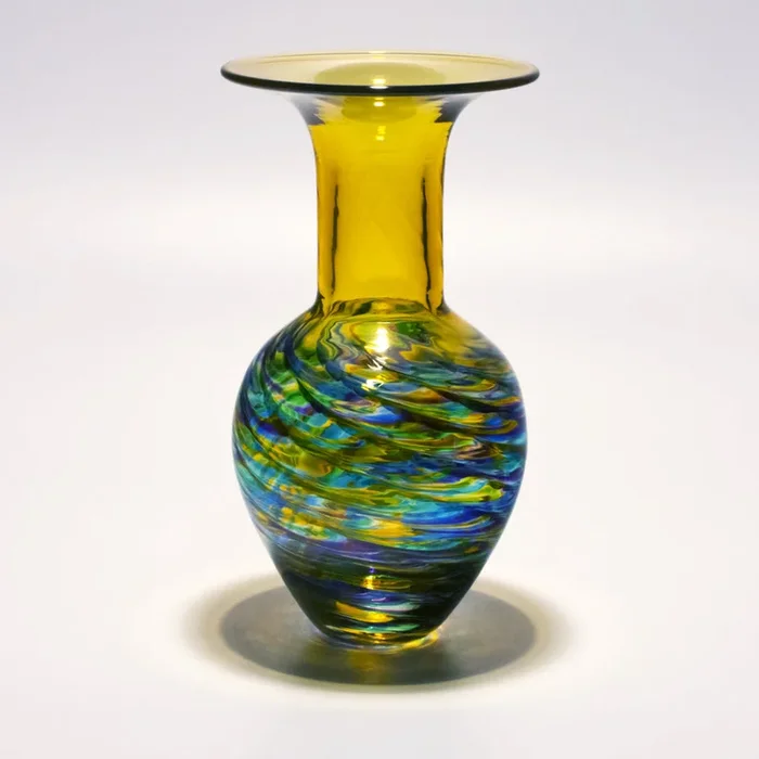 Optic Rib Whopper Vases – Tiffany with Topaz