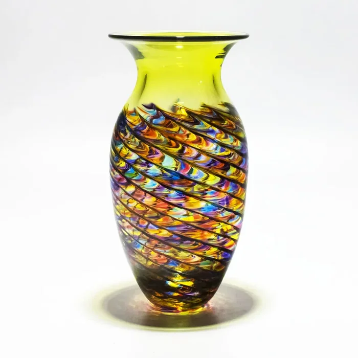 Optic Ribbed Vortex Vase – Lime