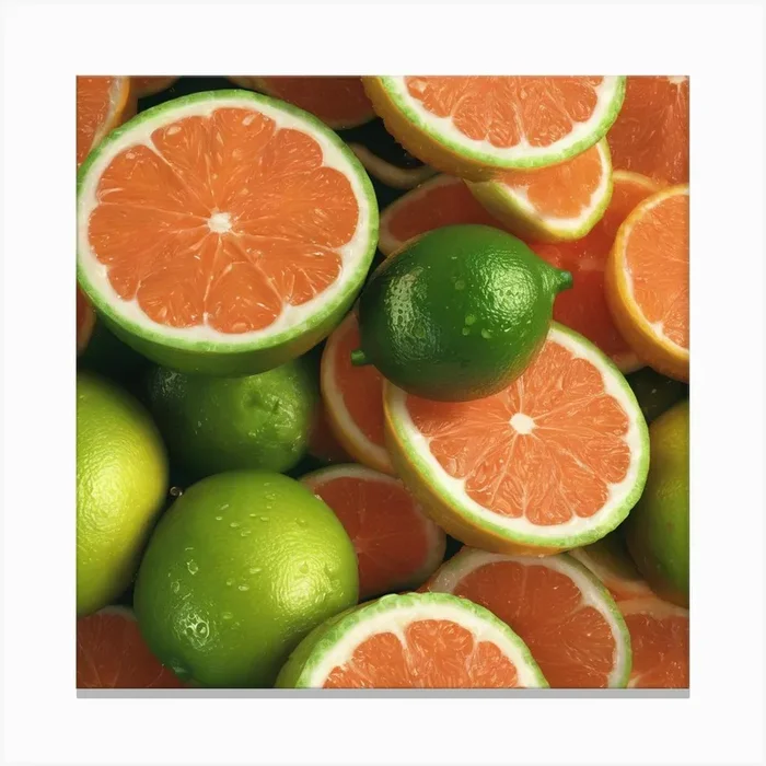 Oranges And Limes Canvas Print by ArtisticQuotesOfLife